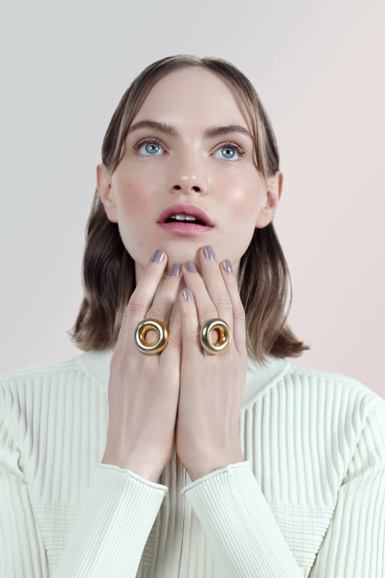 Anillo donut de oro