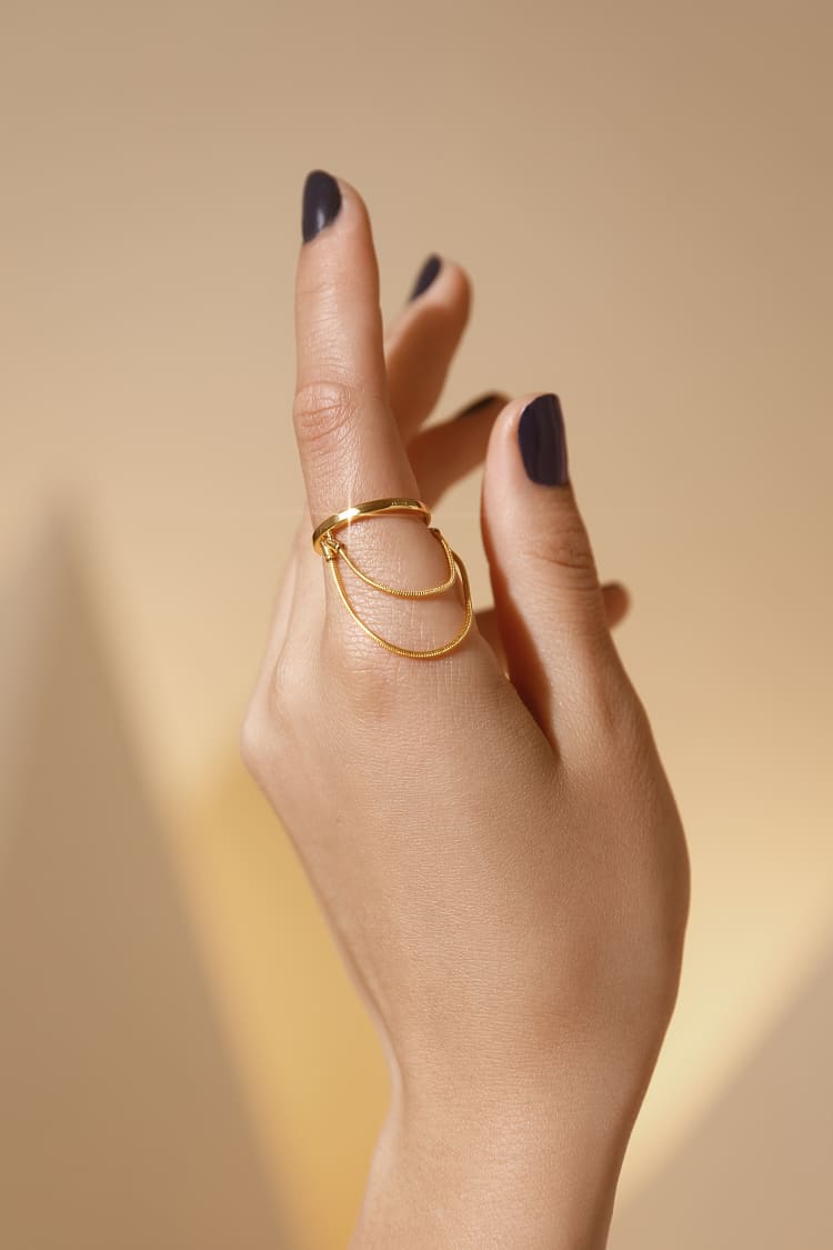 Anillo cadena de oro