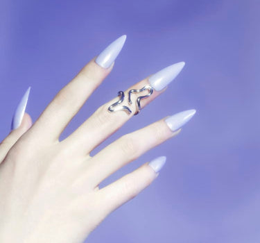 Anillo midi líquido de plata