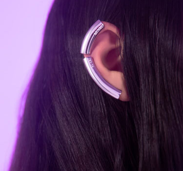 Pendiente trepador de plata para toda la oreja