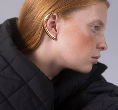 Pendiente trepador de oro para toda la oreja