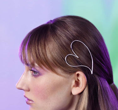 Pasador de pelo Corazón de Amor de Plata