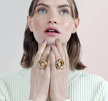 Anillo donut de oro