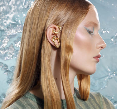 earcuff orgánico envolvente de oro