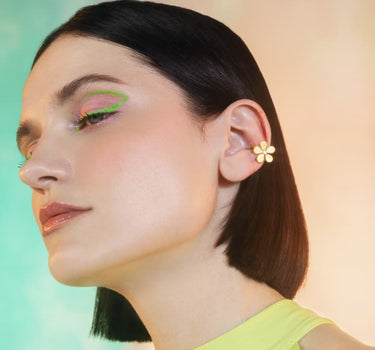 Ear cuff de flor dorada