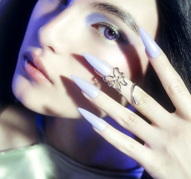 Anillo midi para uña de plata con mariposa