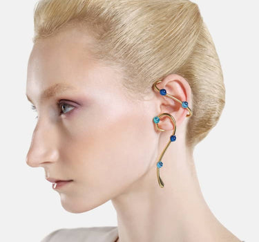 Ear cuff colgante Casa Batlló en oro