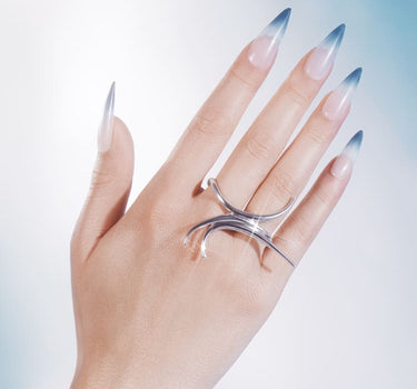 Spiked Finger Ring in silver