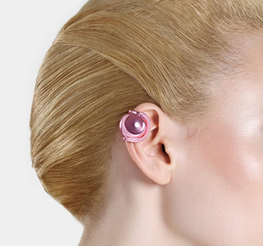 Ear cuff de bola Casa Batlló en rosa