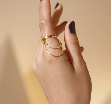 Anillo cadena de oro