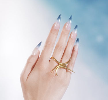 Spiked Finger Ring in gold