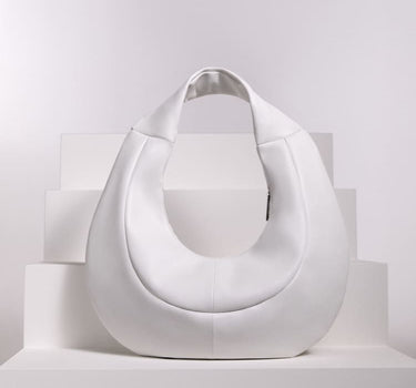 Bolso blanco de cuero reciclado