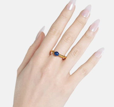 Casa Batlló ring in gold and blue