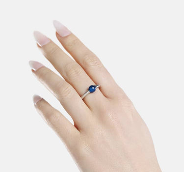 Casa Batlló ring in silver and blue