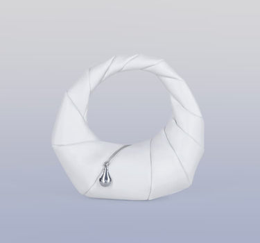 Bolso blanco en cuero