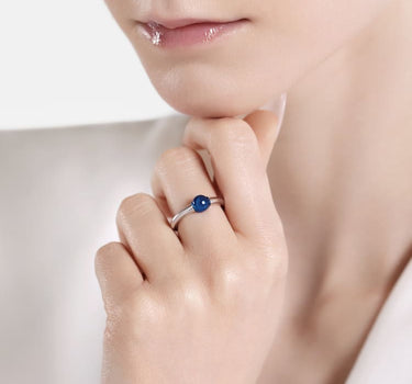 Casa Batlló ring in silver and blue