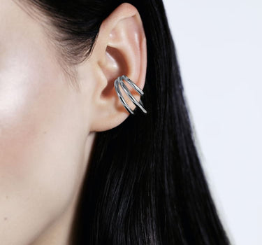 Ear cuff de espirales de plata