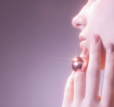 Anillo de bola de oro rosa