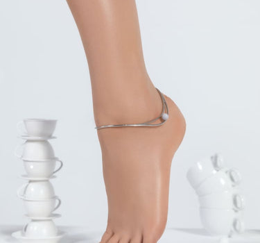 Tobillera de plata y perla