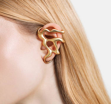 earcuff líquido de oro para toda la oreja