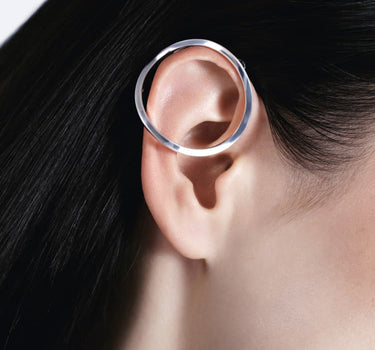 Ear cuff redondo perfecto de plata