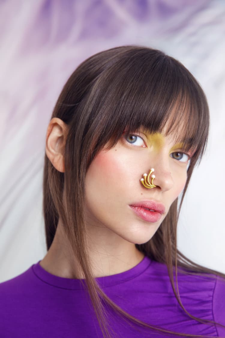 Aro para la nariz de perla