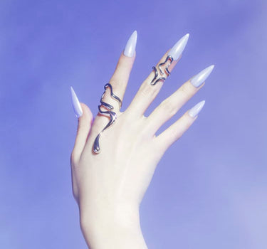 Set de anillos de plata Liquid