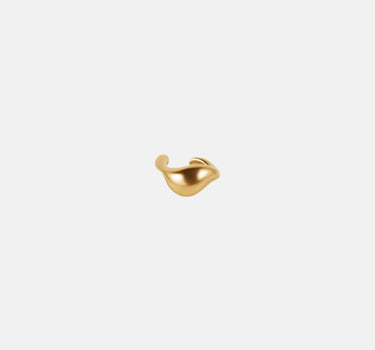 earcuff abombado tipo capucha de oro