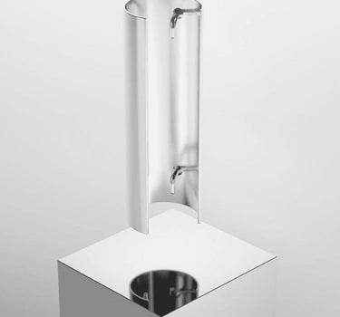 Puño grande de plata para coleta