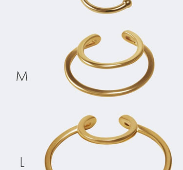 Ear cuff de oro en forma de media luna