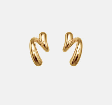 Pendientes Drop Fluid - Oro