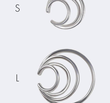 Ear cuff de grandes espirales de plata