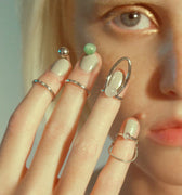 4 Nail rings in silver