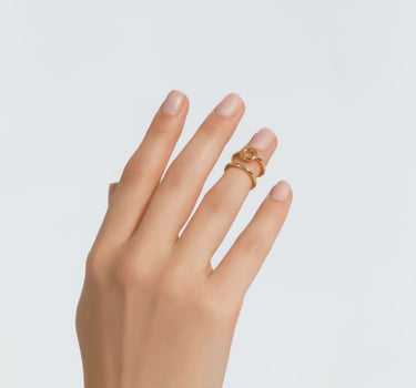 Midi toe ring in 18K gold finish
